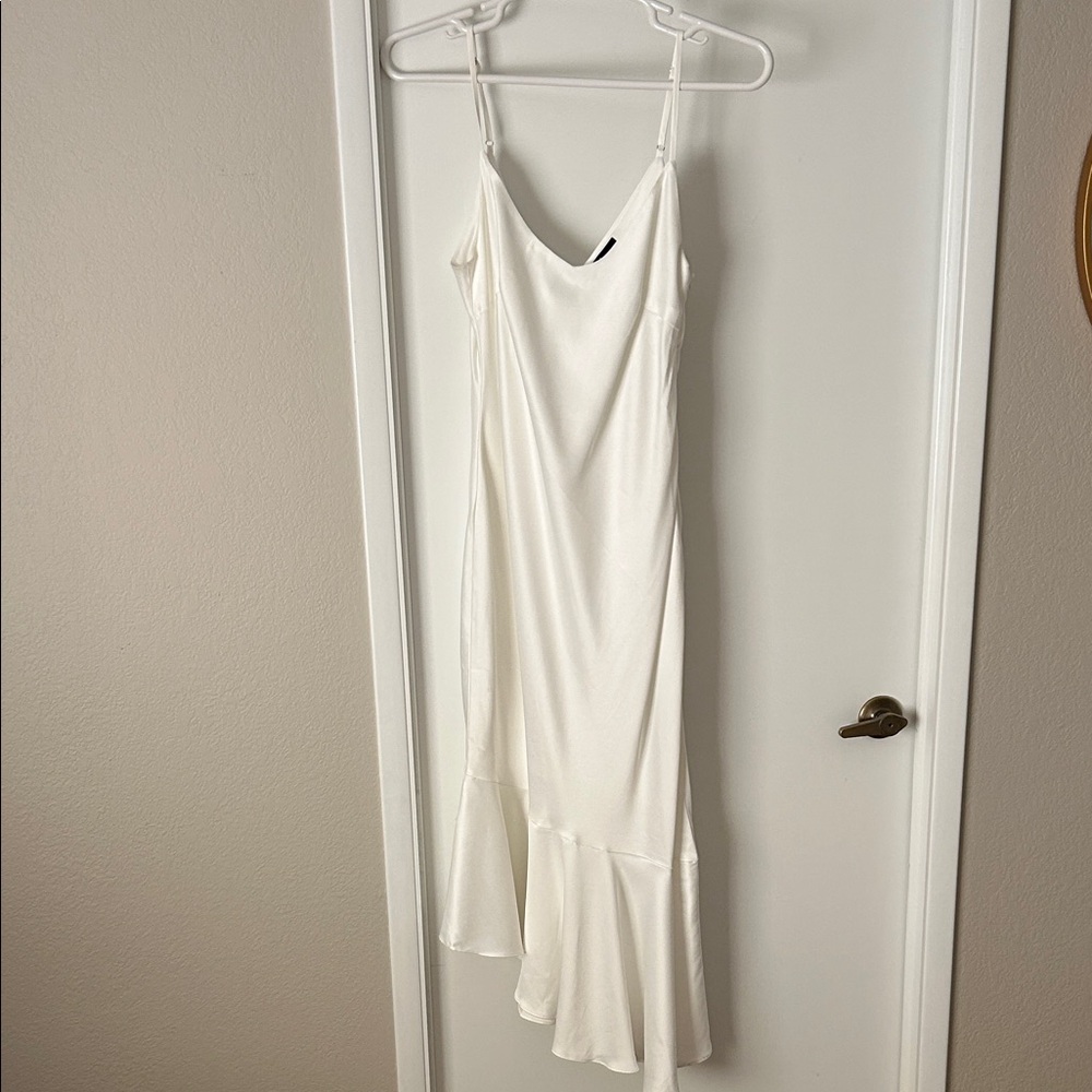 Lulu's Asymmetrical White Dress
